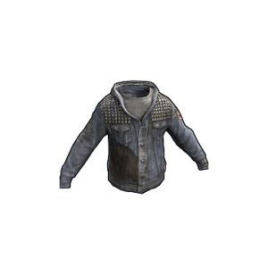 Denim Studded Hoodie